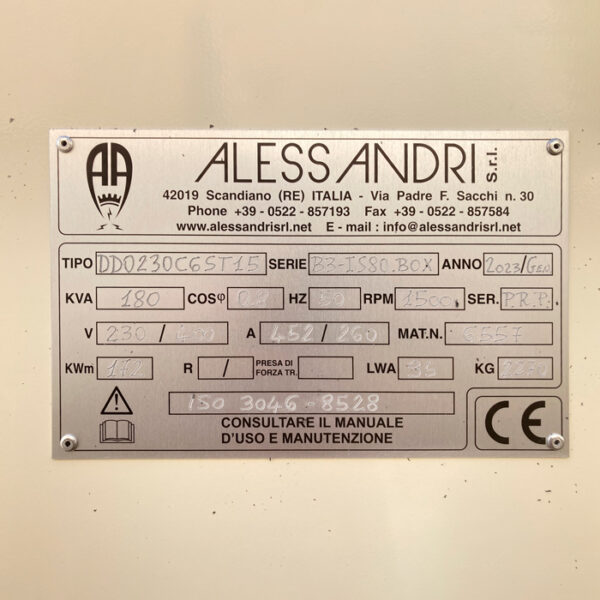 Alessandri 180 кВА / 144 кВт